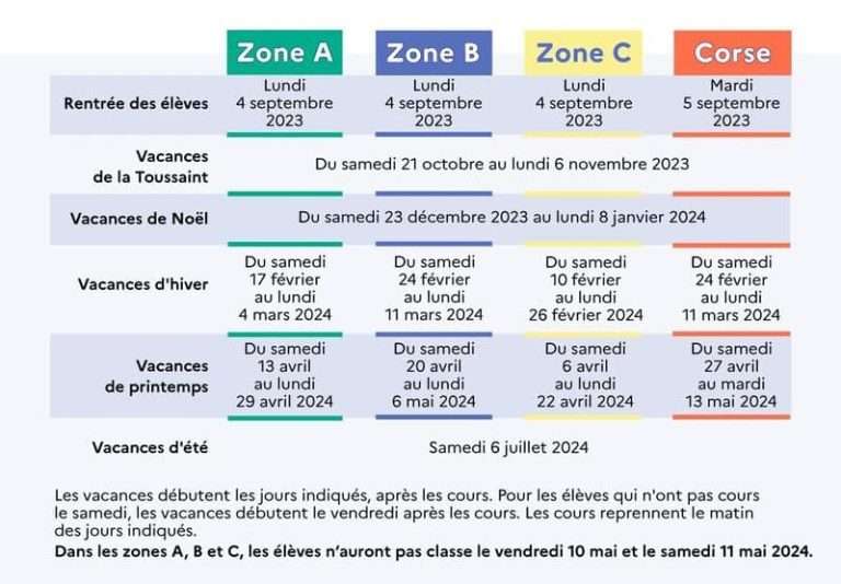 French school holidays for 2023 2024 This French Life